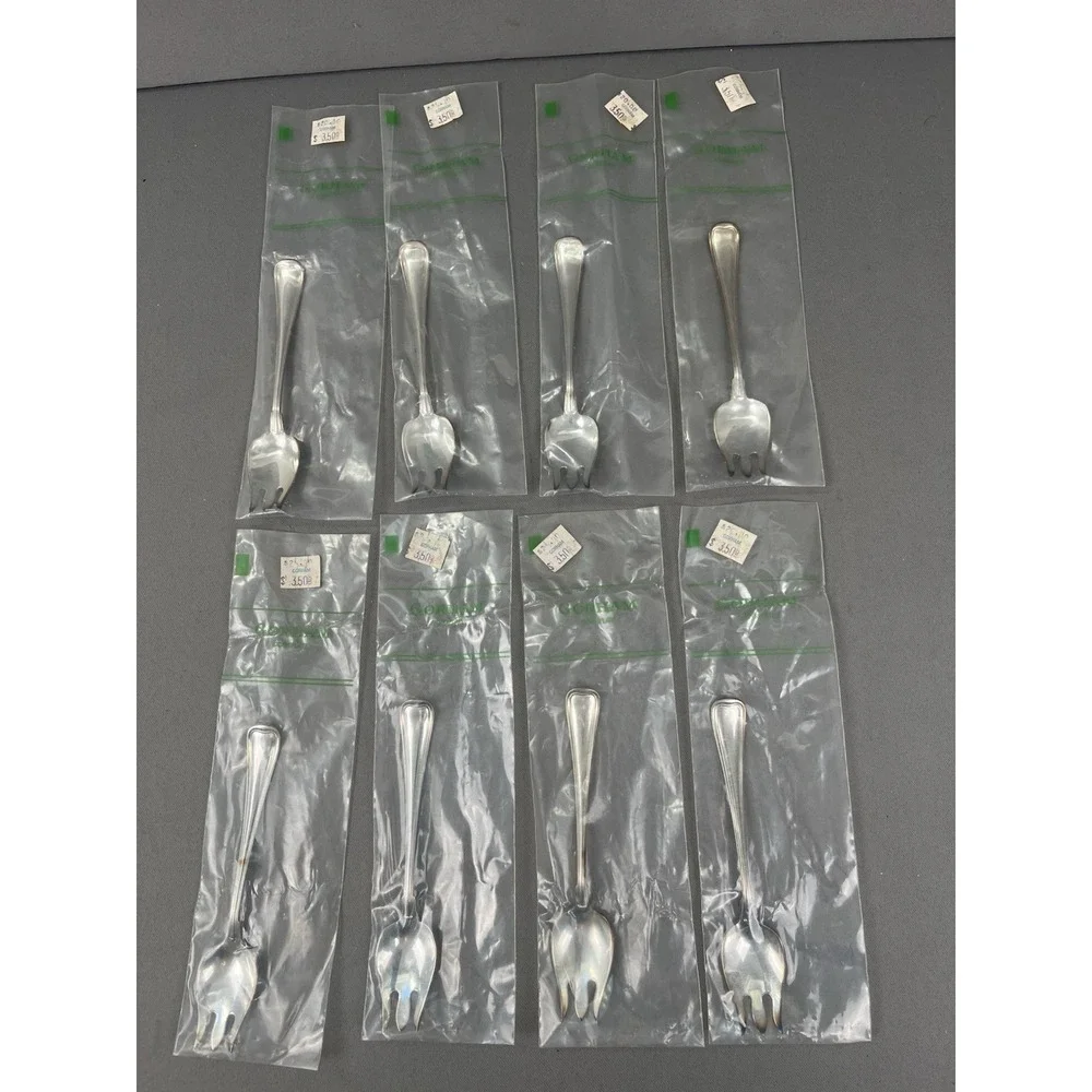 GORHAM Spork Cake/ice cream spoon/fork Silverplate Set of 8 Vintage NEW